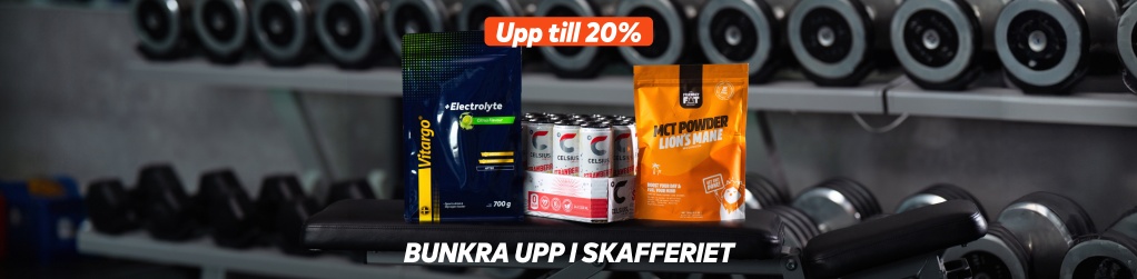 Kosttillskott och livsmedel - upp till 20%